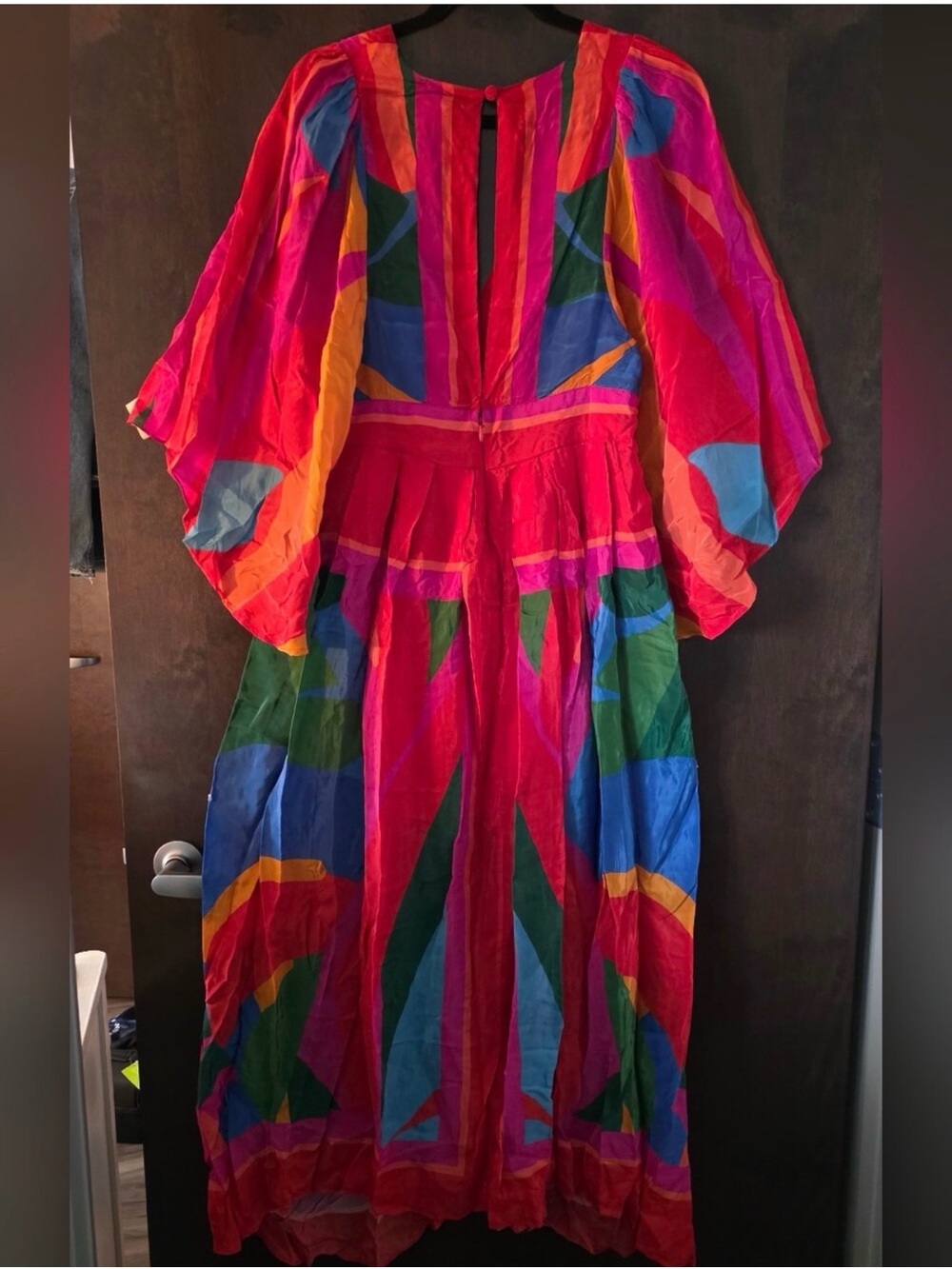 Farm Rio Tropical Handkerchief Sleeve Midi Dress - Picture 5 of 6